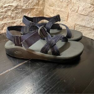 Chaco Z Cloud Aero Blue Men’s Sandals Beige Arrows Sz 10 Beach Hiking